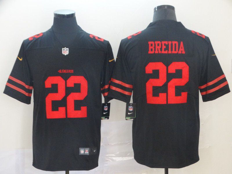 Men San Francisco 49ers 22 Breida Black Nike Vapor Untouchable Limited Player NFL Jerseys